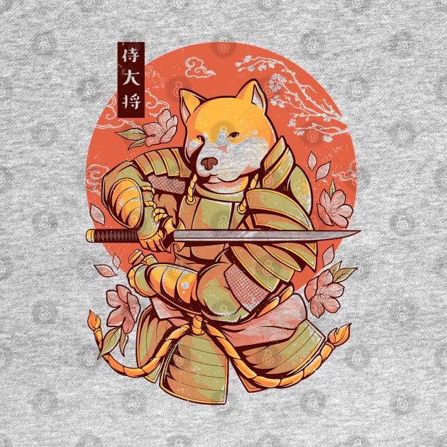 Akita Samurai - Cute Warrior Dog Gift by eduely